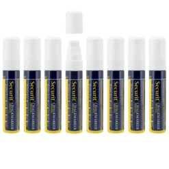 Feutre-craie à encre liquide Blanc lot de 8 - large 7-15mm Nib - pochette - Securit