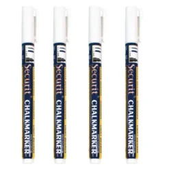 Feutre Craie Liquide Blanc - Lot de 4 Feutres - Securit