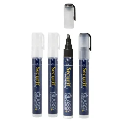 Feutre-craie Waterproof Blanc et noir lot de 2 - medium 2-6mm - Securit