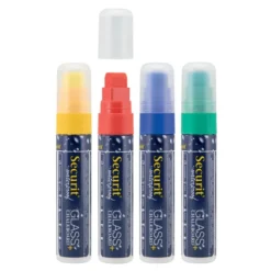 Feutre-craie Wtarproof couleurs assorties lot de 4 - pointe large 7-15mm - Securit