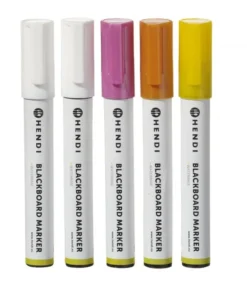 Feutres à craie 6 mm 2 blancs 1 rose 1 jaune et 1 feutre bronze 5 u - Hendi