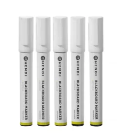 Feutres à craie 6 mm 5 feutres blancs - Hendi