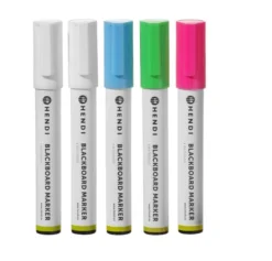 Feutres à craie 6 mm 1 rose 1 vert 1 bleu et 2 feutres blancs - Hendi