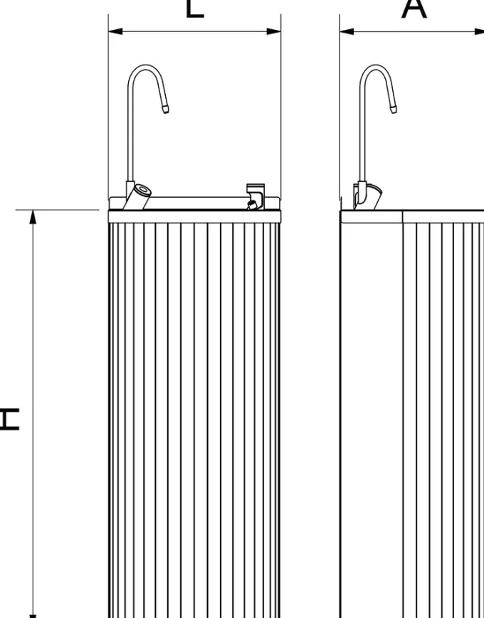 Fontaine à Eau Réfrigérée en Acier Inoxydable Light-E - Fricosmos
