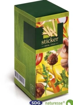 Fourchette Bois Naturel 8,5 cm avec Distributeur - SDG Lot de 10 000