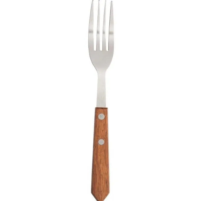 Fourchette à Viande 200 mm Manche en Bois Lot de 12 Olympia