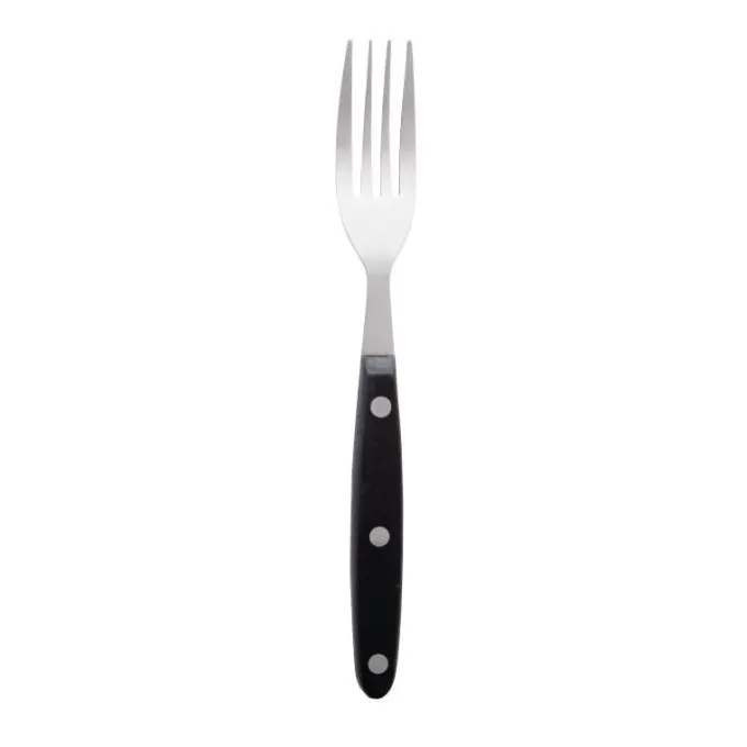 Fourchette à viande 200 mm manche noir Lot de 12 Olympia