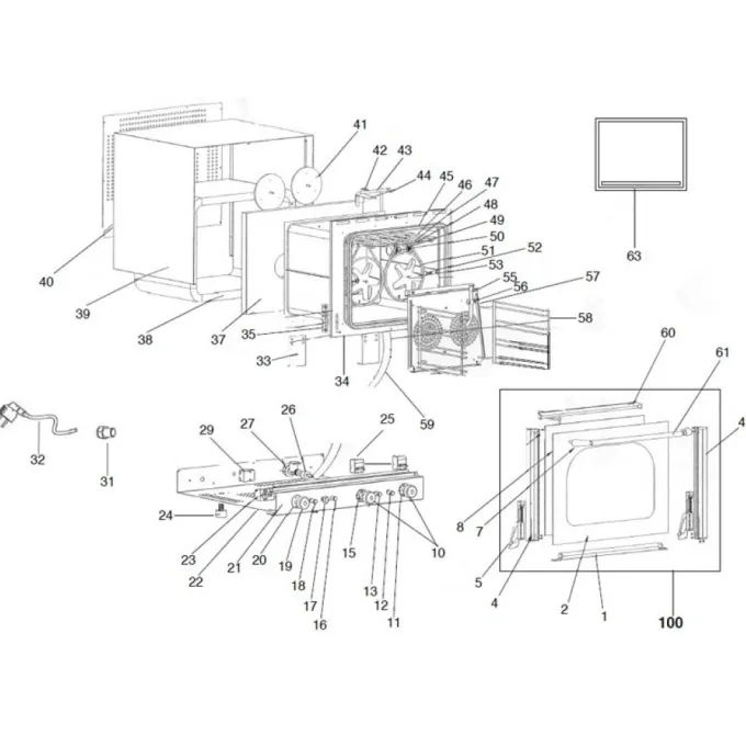 Four à Convection S4 - 60 L - 4 Niveaux - Beckers