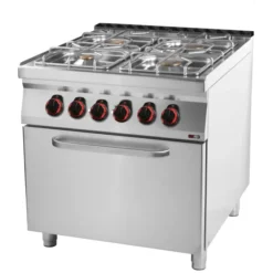Fourneau combiné avec four électrique statique GN 2/1 - 4x brûleur SPT 90/80-21 GE - Redfox