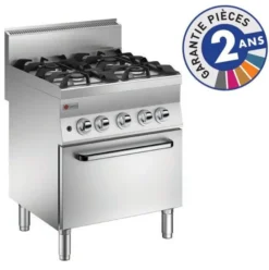 Fourneau - 4 feux vifs gaz avec four électrique - Gamme 650 - Baron