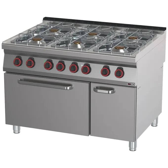 Fourneau à gaz avec four électrique 2/1 SPT 90/120-21 GE - Redfox