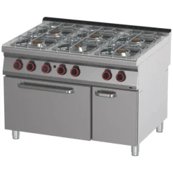 Fourneau à gaz avec four 2/1 SPT 90/120-21 G - Redfox