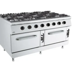 Fourneau Gaz 8 Brûleurs avec Four à Gaz 12 kW Gamme 900 - Combisteel