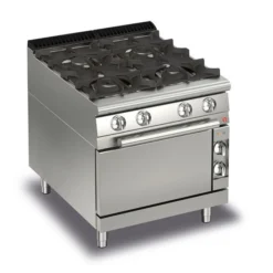 Fourneau à Gaz sur Four - 4 feux vifs - P 700 - 28,4 kW - Baron