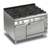 Fourneau à Gaz sur Four - 6 feux vifs gaz - P700 - 38,9 kW - Baron