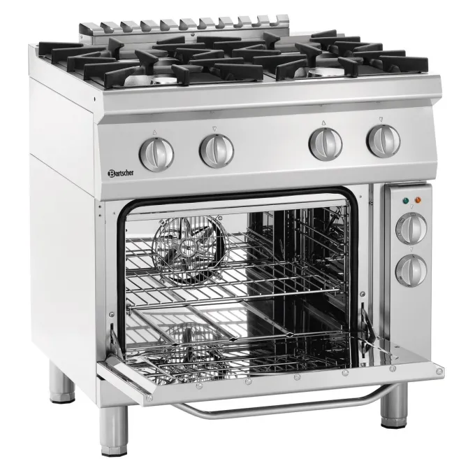Fourneau à Gaz sur Four Série 700 Classic 4 Brûleurs - 29,4 kW - Bartscher