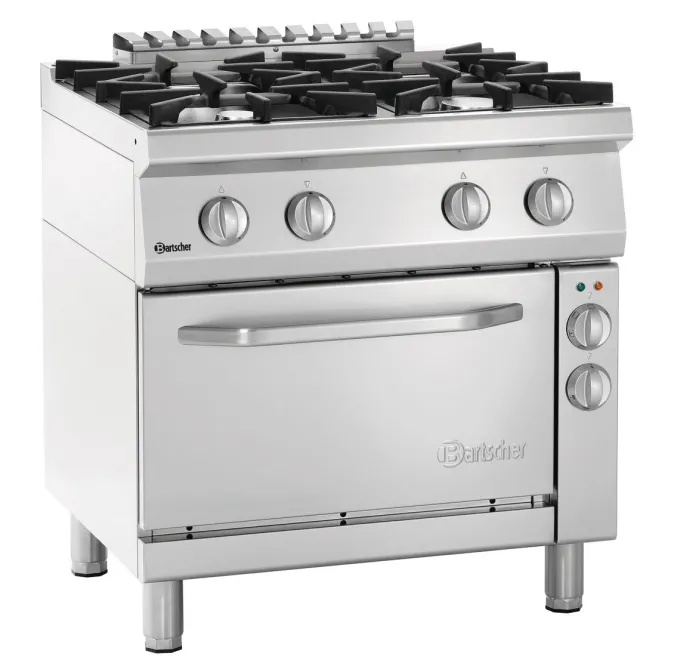 Fourneau à Gaz sur Four Série 700 Classic 4 Brûleurs - 29,4 kW - Bartscher