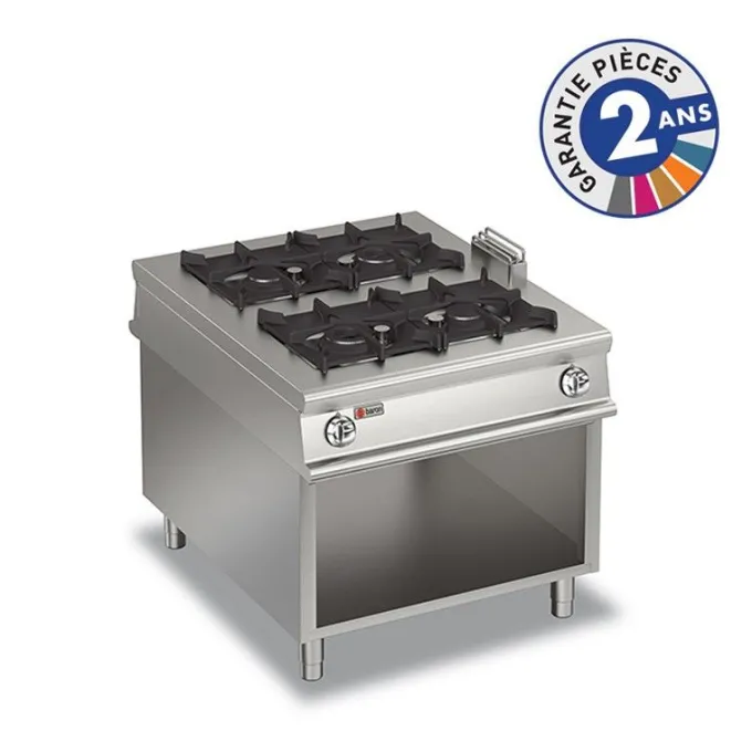 Fourneau à Gaz sur meuble - 4 feux vifs - P1100 - 31,4 kW - Baron