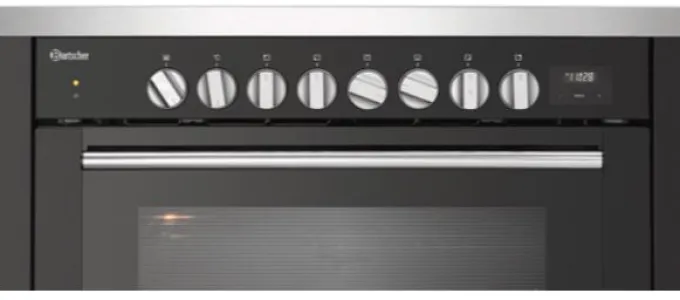 Fourneau à induction avec grand four électrique - Barstcher