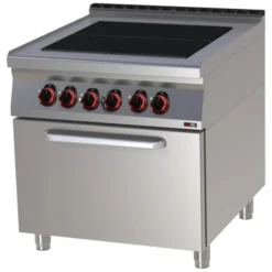 Fourneau électrique avec four électrique statique GN 2/1 - 4x feu 400 V SPLT 90/80 21 E - Redfox