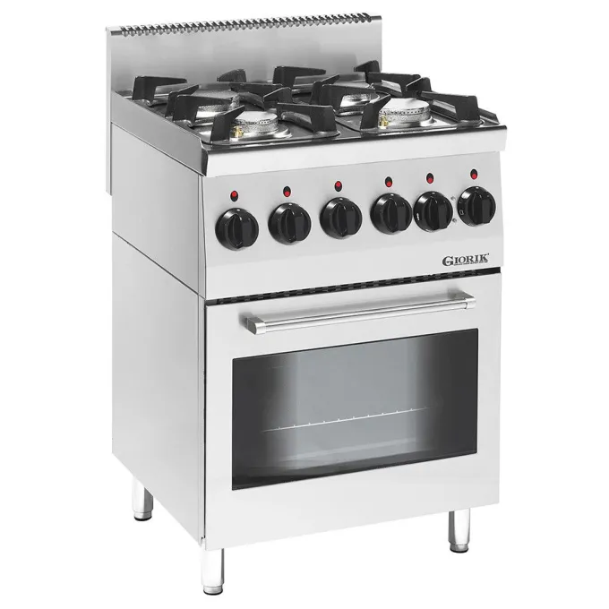 Fourneaux feux vifs gaz, 4 feux - 3,5 kW et 6 kW - sur Four - Giorik