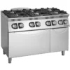 Fourneaux feux vifs gaz, 6 feux - 3,5 kW et 6 kW - four électrique et placard - Giorik