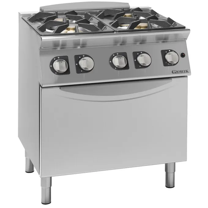 Fourneaux feux vifs gaz, 4 feux - 6 kW et 10 kW - four gaz - Giorik