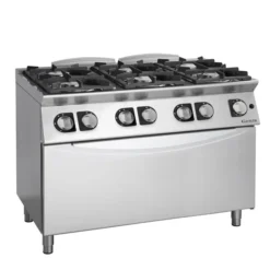Fourneaux feux vifs gaz, 6 feux - 3,5 kW et 6 kW - four gaz - Giorik