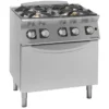 Fourneaux feux vifs gaz, 4 feux - 6 kW et 10 kW - four électrique - Giorik