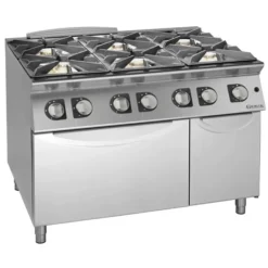 Fourneaux feux vifs gaz, 6 feux - 4 kW et 8 kW - four électrique et placard - Giorik