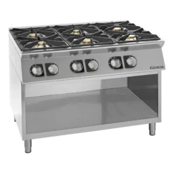 Fourneaux feux vifs gaz, 6 feux - 6 kW et 10 kW - Giorik
