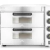 Four à pizza compact - 2 chambres Argent 230V/3000W 580x560x(H)435 mm - Hendi