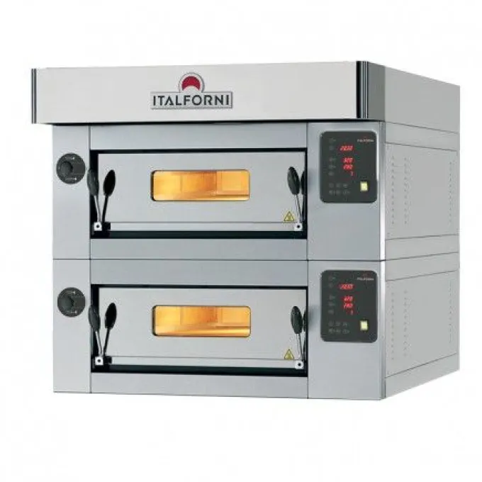 Four à Pizza Double Electrique - 2 Chambres - 12 Pizzas - Italforni