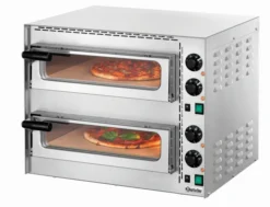 Four à pizza double électrique inox - Mini Plus 2 - 3,4 kW - Bartscher