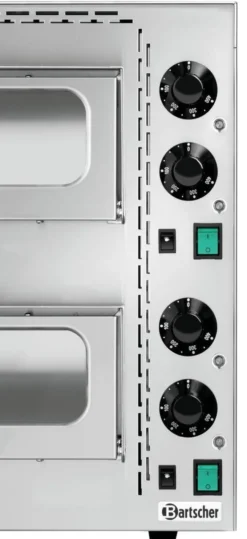 Four à pizza double électrique inox - Mini Plus 2 - 3,4 kW - Bartscher