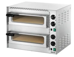 Four à pizza double électrique inox - Mini Plus 2 - 3,4 kW - Bartscher