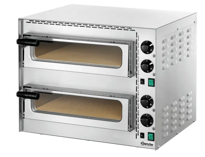 Four à pizza double électrique inox - Mini Plus 2 - 3,4 kW - Bartscher