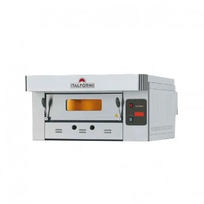 Four à Pizza Gaz - Finition Inox - 1 Chambre - 4 pizzas - ITALFORNI