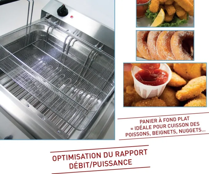 Friteuse à beignets électrique - Inox - 18L - Sofraca