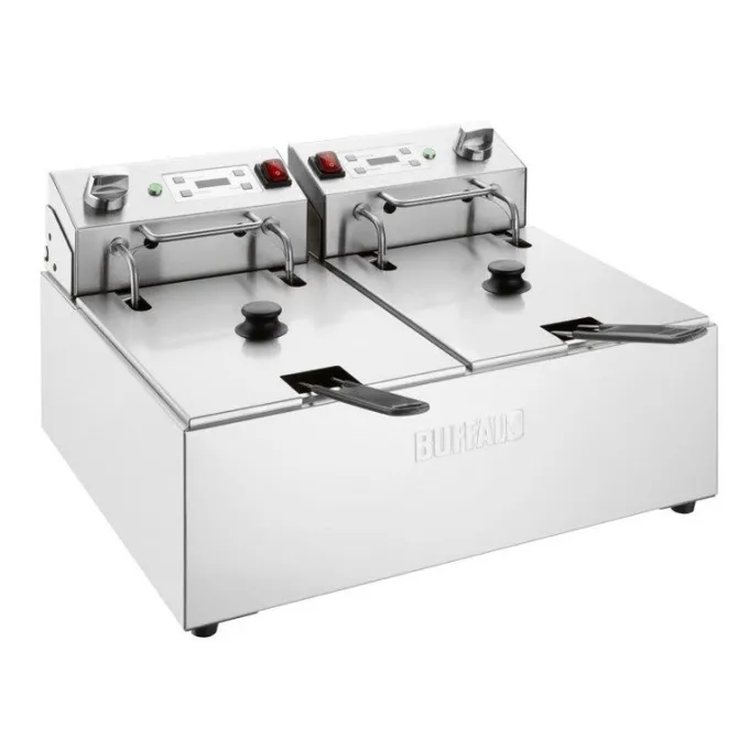 Friteuse Electrique Double avec Minuterie 2 x 5 Litres - Buffalo