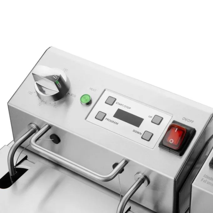 Friteuse Electrique Double avec Minuterie 2 x 5 Litres - Buffalo
