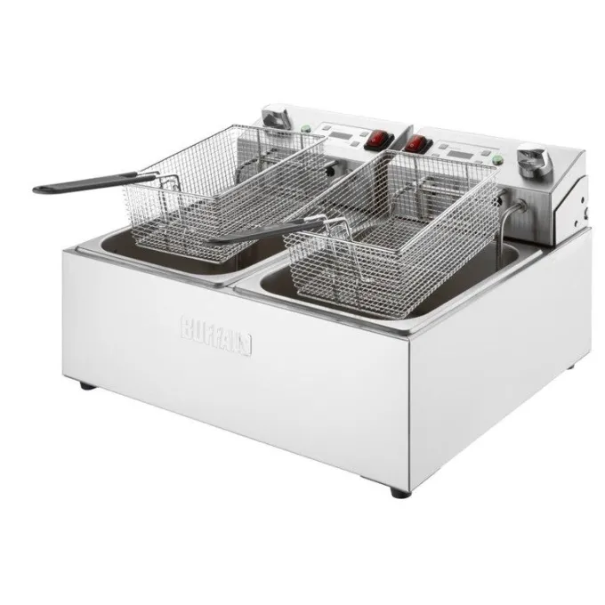 Friteuse Electrique Double avec Minuterie 2 x 5 Litres - Buffalo