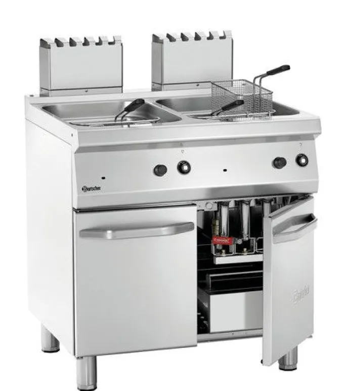 Friteuse à gaz - 700 mm - 2 x 23 Litres - 30 kW - Bartscher