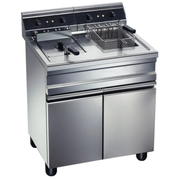 Friteuse gaz sur coffre - 2 bacs 20 litres chacun - 27.8 kW - Furnotel