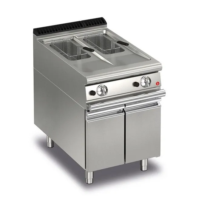 Friteuse à Gaz sur meuble - 2 x 10 L - P700 - 19 kW - Baron