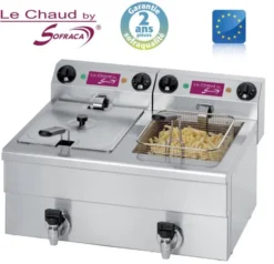 Friteuse électrique de table - 2 x 10 Litres - Sofraca