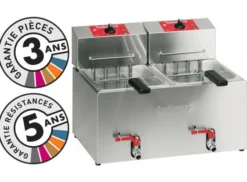 Friteuse électrique de table - 2x7 litres - Valentine - TF77T
