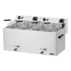 Friteuse électrique double 0,74 kW/l, 11+11 l TOP avec robinet de vidange 400 V FE 1010 TD - Redfox