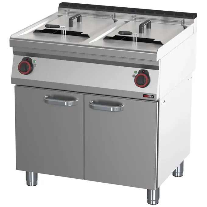 Friteuse électrique double 0,8 kW/l, 17+17 l avec soubassement 400 V FE 70/80 E - Redfox