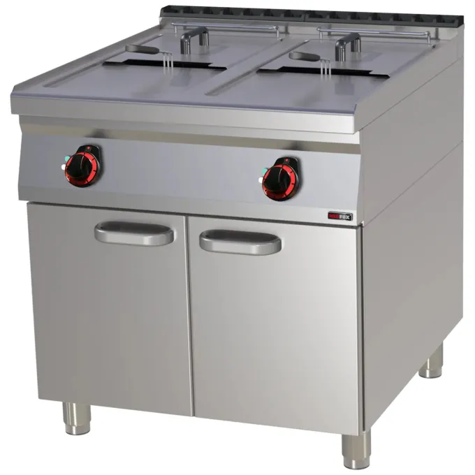 Friteuse électrique double 0,8 kW/l, 17+17 l avec soubassement 400 V FE 90/80-17 E - Redfox